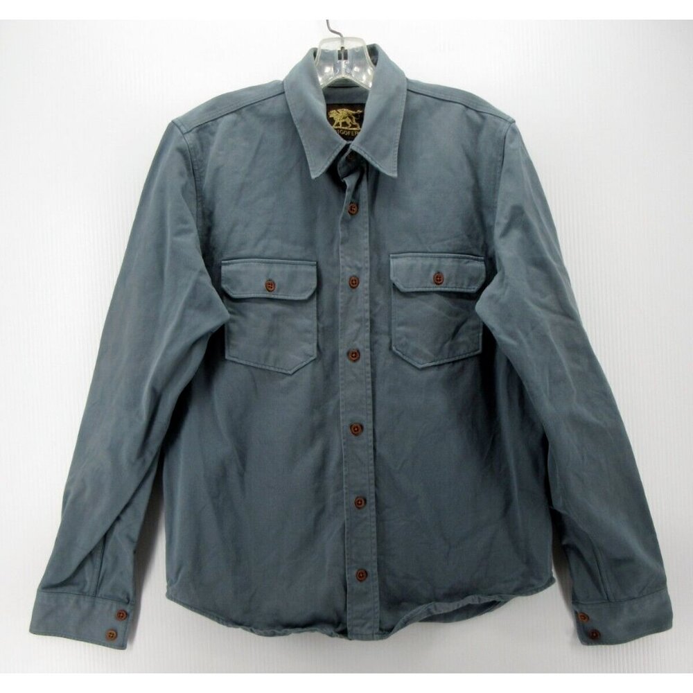 Indigofera Shirt Small Button Down Shacket Field … - image 1